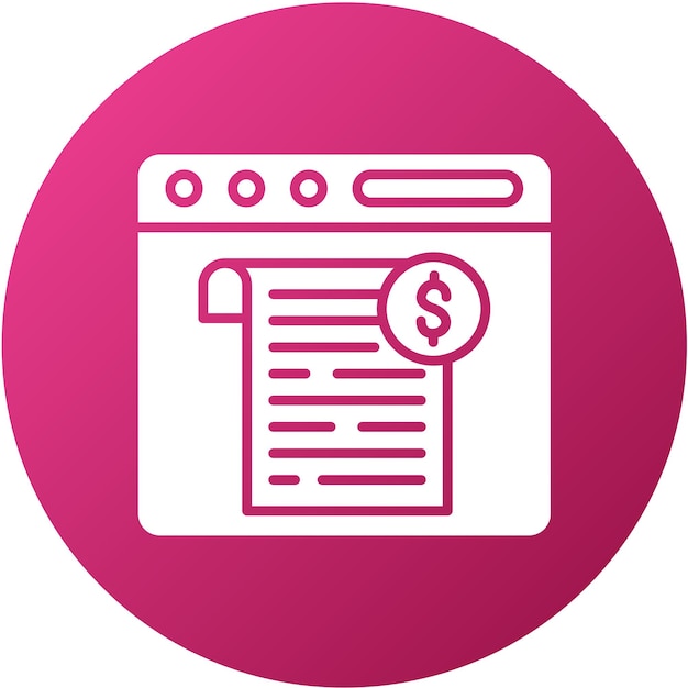 Diseño vectorial Estilo del icono de las facturas