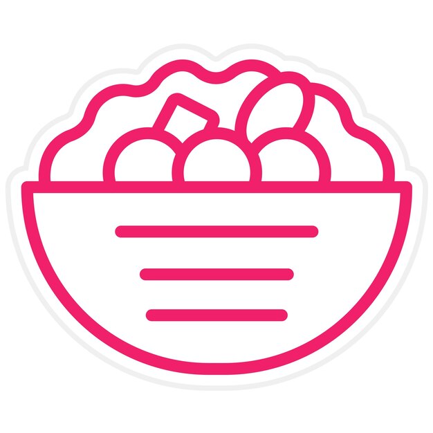 Diseño vectorial de estilo de icono de falafel