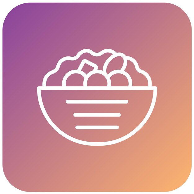 Diseño vectorial de estilo de icono de falafel