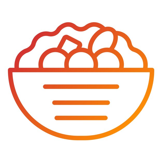 Diseño vectorial de estilo de icono de falafel