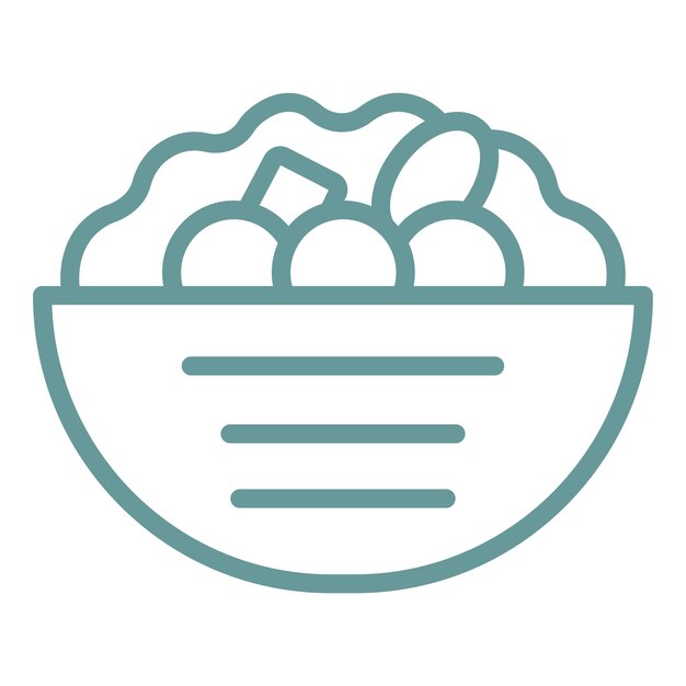 Diseño vectorial de estilo de icono de falafel