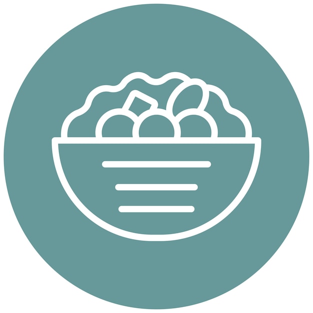 Diseño vectorial de estilo de icono de falafel