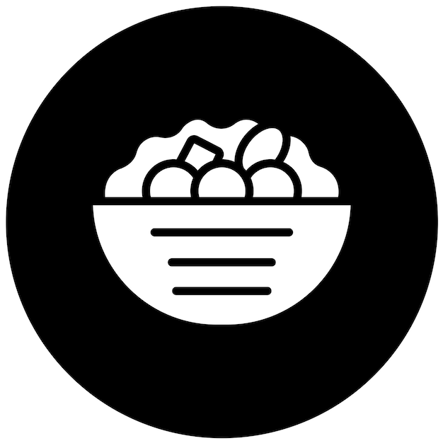 Diseño vectorial de estilo de icono de falafel