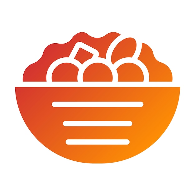 Diseño vectorial de estilo de icono de falafel
