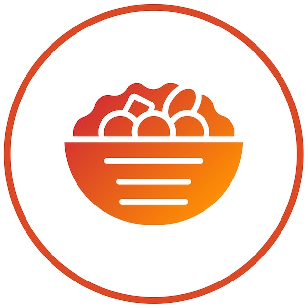 Diseño vectorial de estilo de icono de falafel