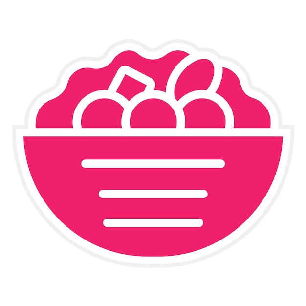 Diseño vectorial de estilo de icono de falafel