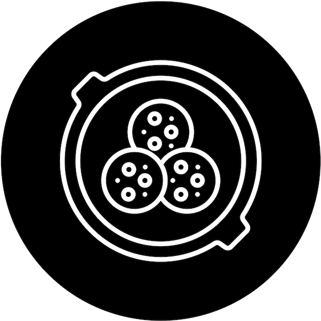 Diseño vectorial de estilo de icono de falafel