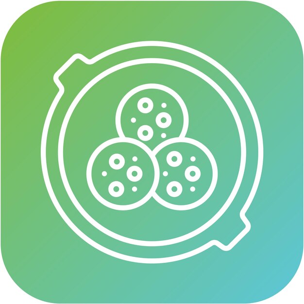 Diseño vectorial de estilo de icono de falafel