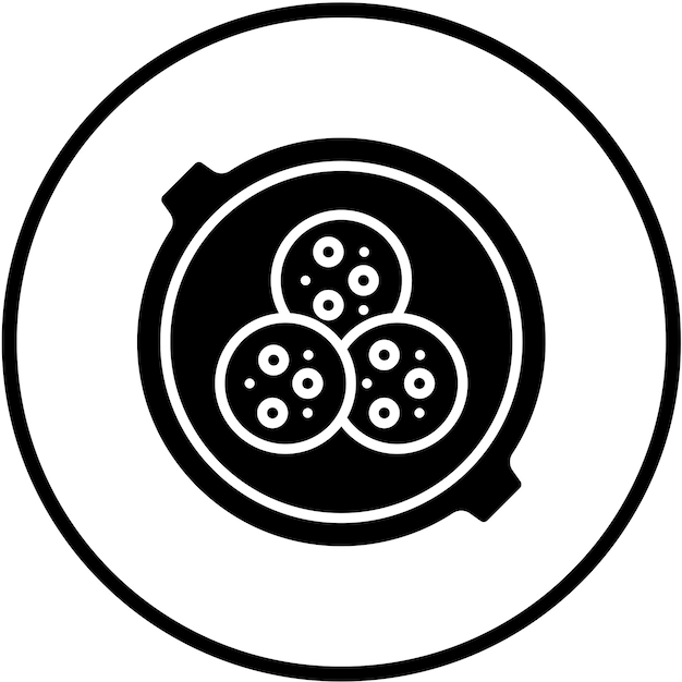 Diseño vectorial de estilo de icono de falafel