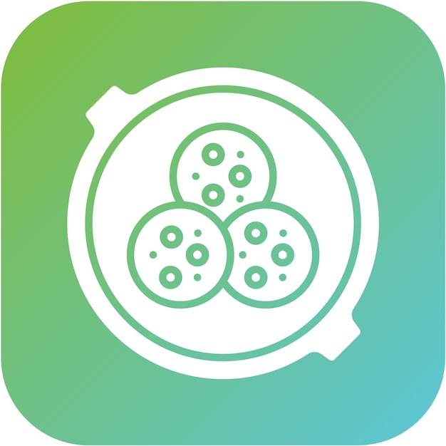 Diseño vectorial de estilo de icono de falafel