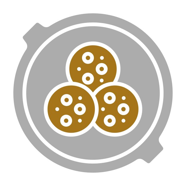 Diseño vectorial de estilo de icono de falafel