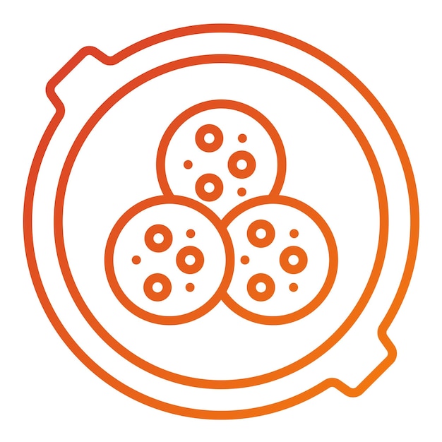 Diseño vectorial de estilo de icono de falafel