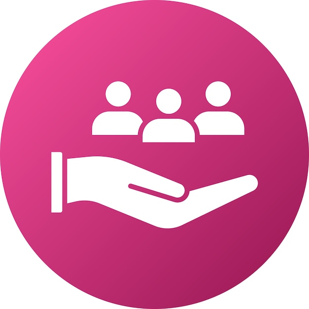 Diseño vectorial Estilo de icono de la familia de clientes
