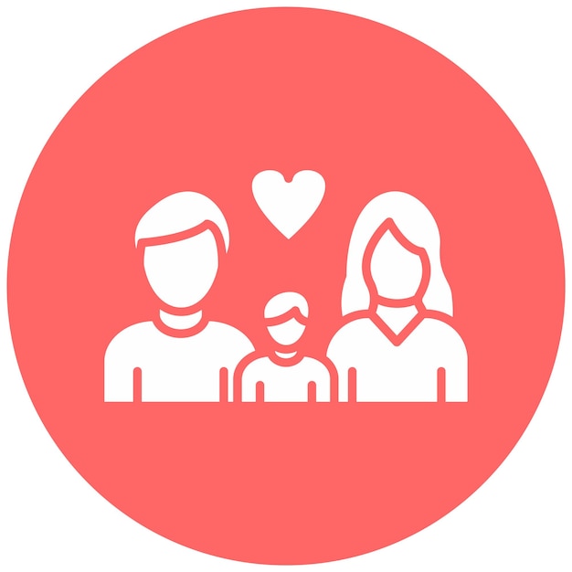 Diseño vectorial Estilo del icono de la familia feliz