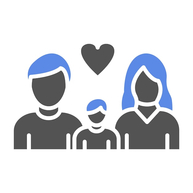 Vector diseño vectorial estilo del icono de la familia feliz