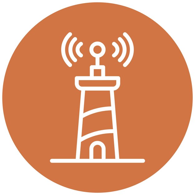 Diseño vectorial Estilo del icono del faro