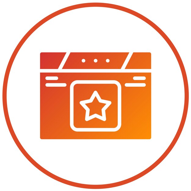 Diseño vectorial Estilo de icono favorito