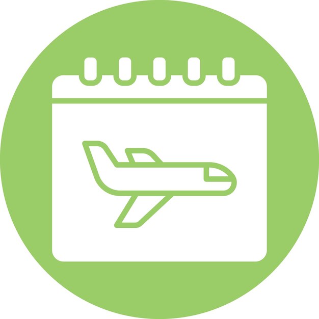 Diseño vectorial Estilo del icono de la fecha de viaje