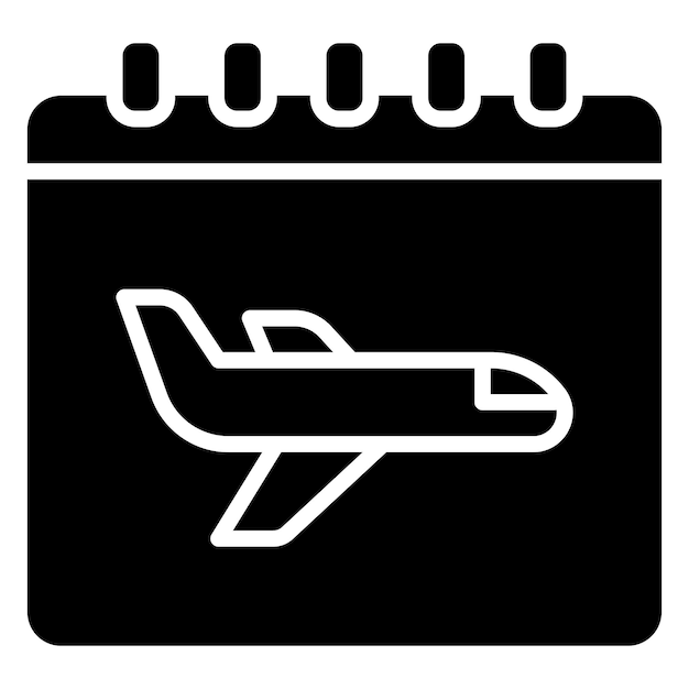 Diseño vectorial Estilo del icono de la fecha de viaje