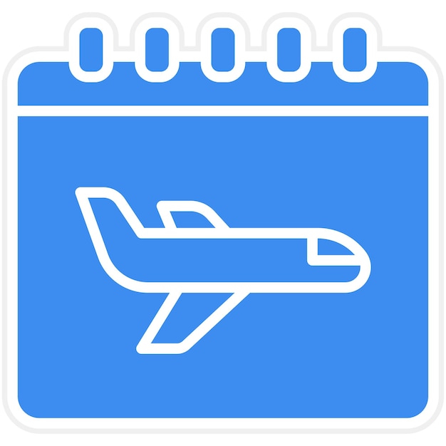 Diseño vectorial Estilo del icono de la fecha de viaje