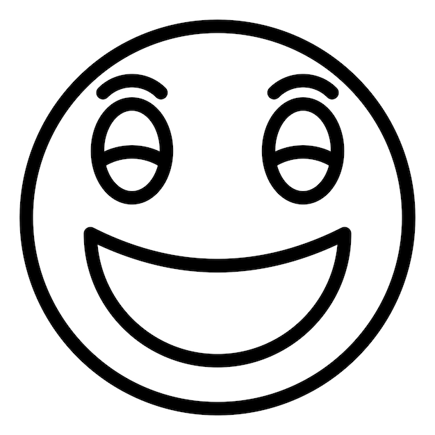 Diseño vectorial estilo de icono feliz