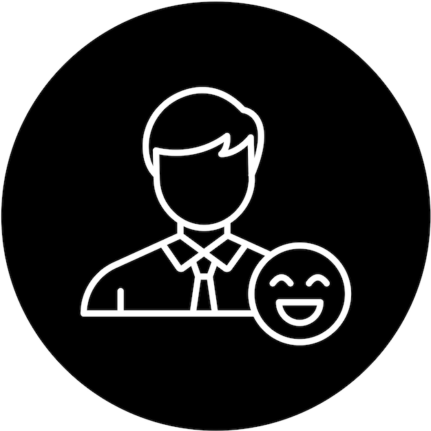 Diseño vectorial estilo de icono feliz