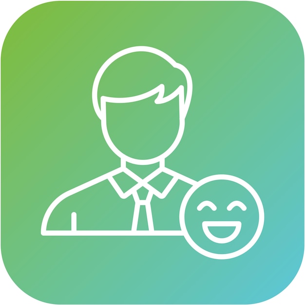 Diseño vectorial estilo de icono feliz