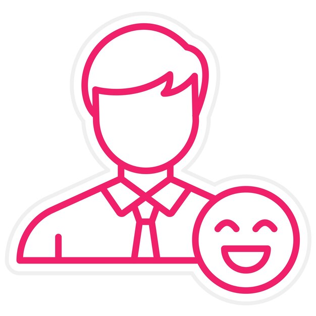Diseño vectorial estilo de icono feliz