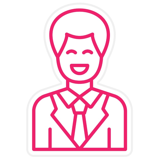 Diseño vectorial estilo de icono feliz