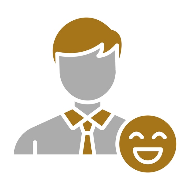 Diseño vectorial estilo de icono feliz