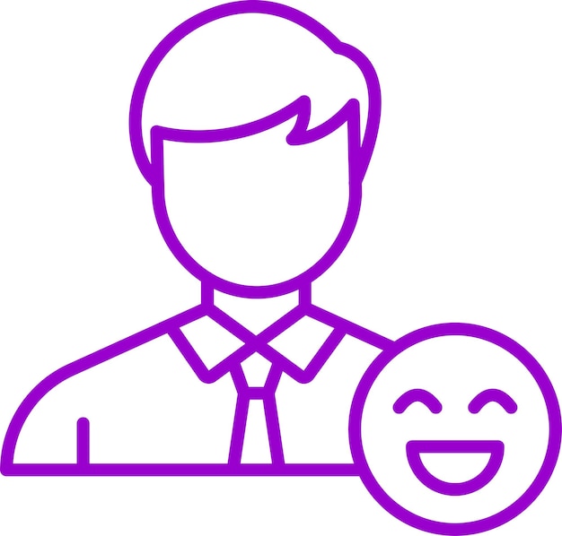 Diseño vectorial estilo de icono feliz