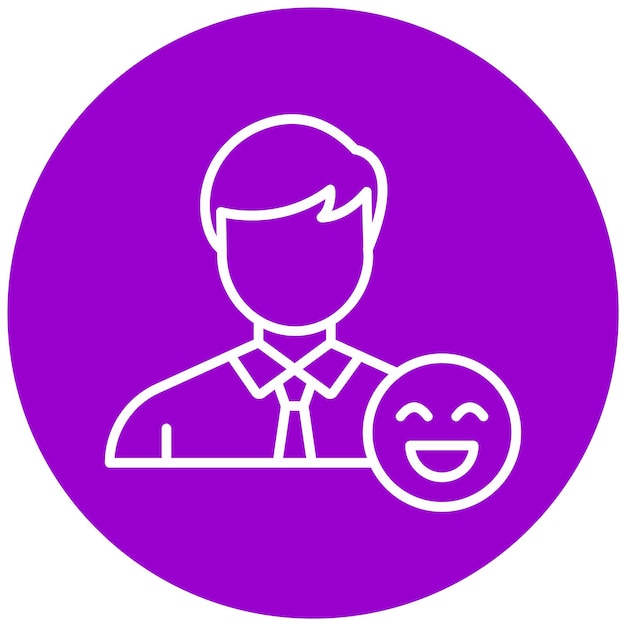 Diseño vectorial estilo de icono feliz