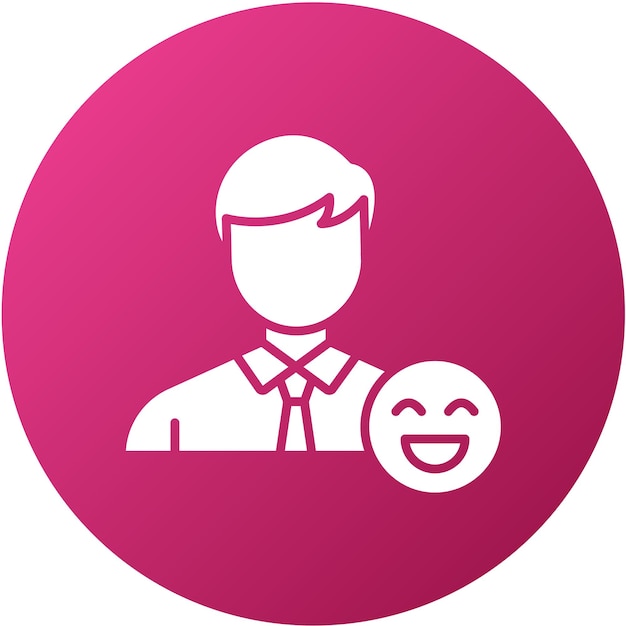 Diseño vectorial estilo de icono feliz