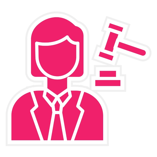 Diseño vectorial Estilo de icono femenino del acusado