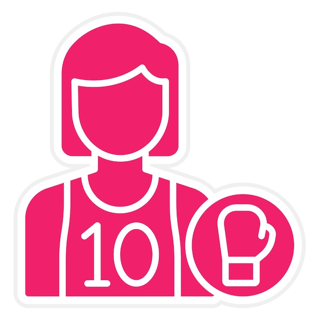 Diseño vectorial Estilo de ícono femenino de atleta