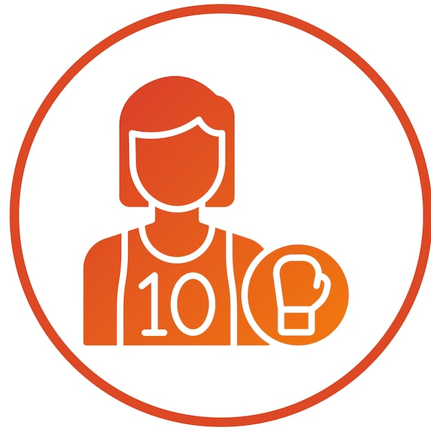 Diseño vectorial Estilo de ícono femenino de atleta