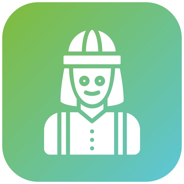 Diseño vectorial Estilo de icono femenino de bomberos