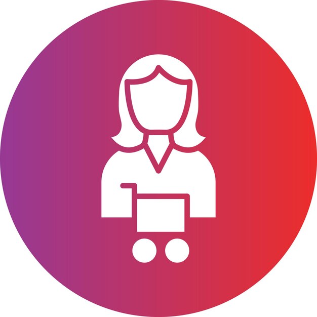 Diseño vectorial Estilo de icono femenino del cliente