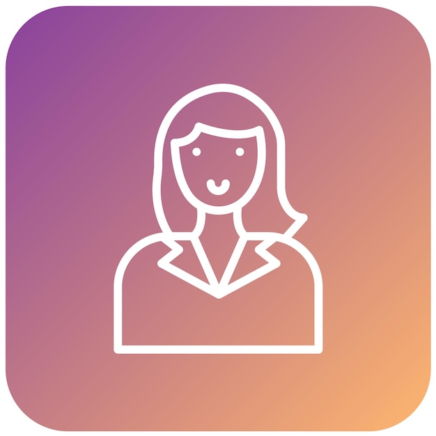 Diseño vectorial Estilo de icono femenino del cliente