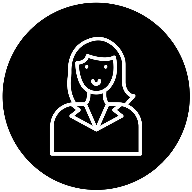 Diseño vectorial Estilo de icono femenino del cliente