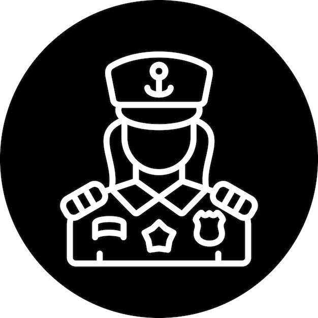 Diseño vectorial Estilo de icono femenino marino