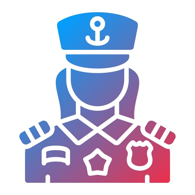Diseño vectorial Estilo de icono femenino marino