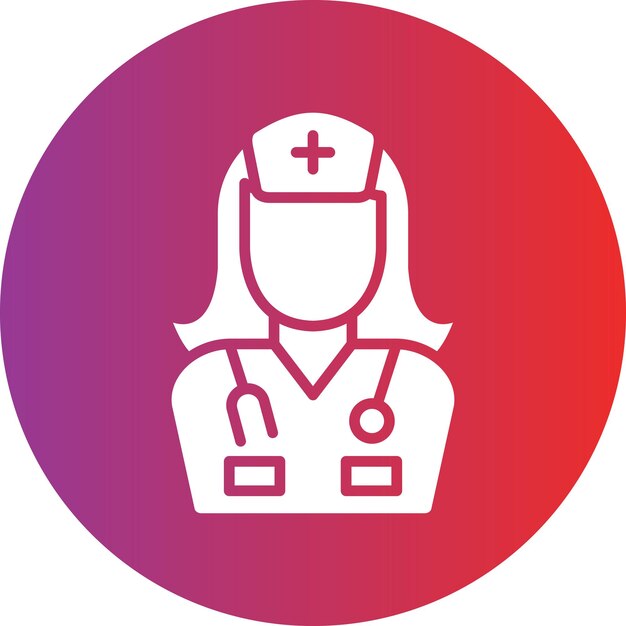 Diseño vectorial Estilo de icono femenino de paramédico