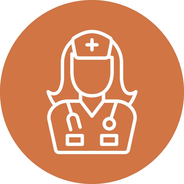 Diseño vectorial Estilo de icono femenino de paramédico