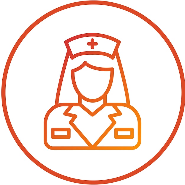 Diseño vectorial Estilo de icono femenino de paramédico