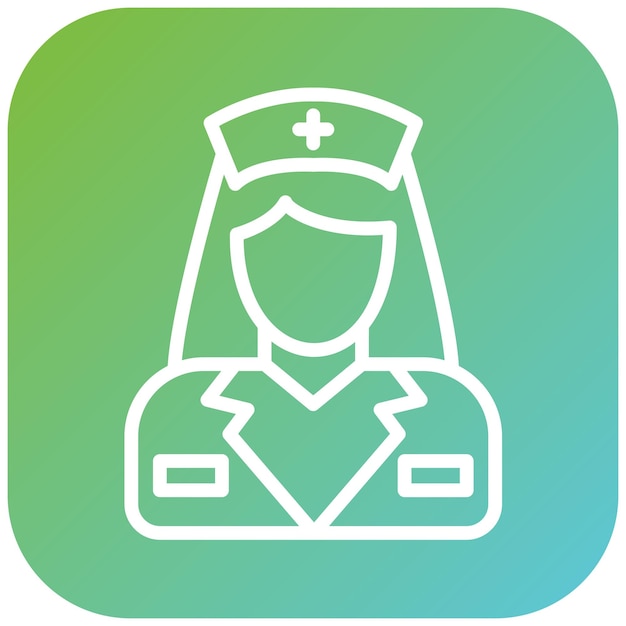 Diseño vectorial Estilo de icono femenino de paramédico