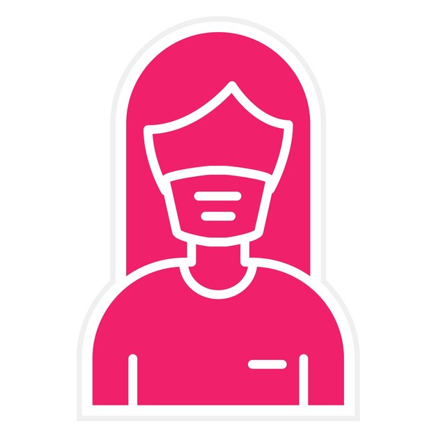Diseño vectorial Estilo de icono femenino de paramédico
