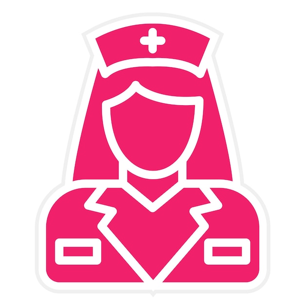 Diseño vectorial Estilo de icono femenino de paramédico