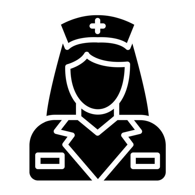 Diseño vectorial Estilo de icono femenino de paramédico