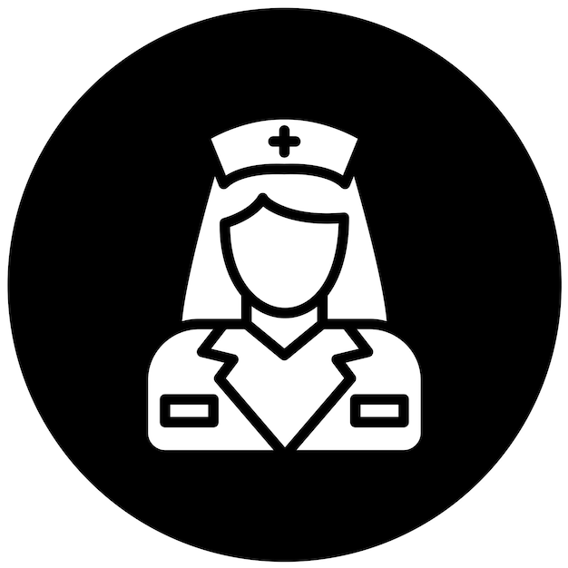 Diseño vectorial Estilo de icono femenino de paramédico